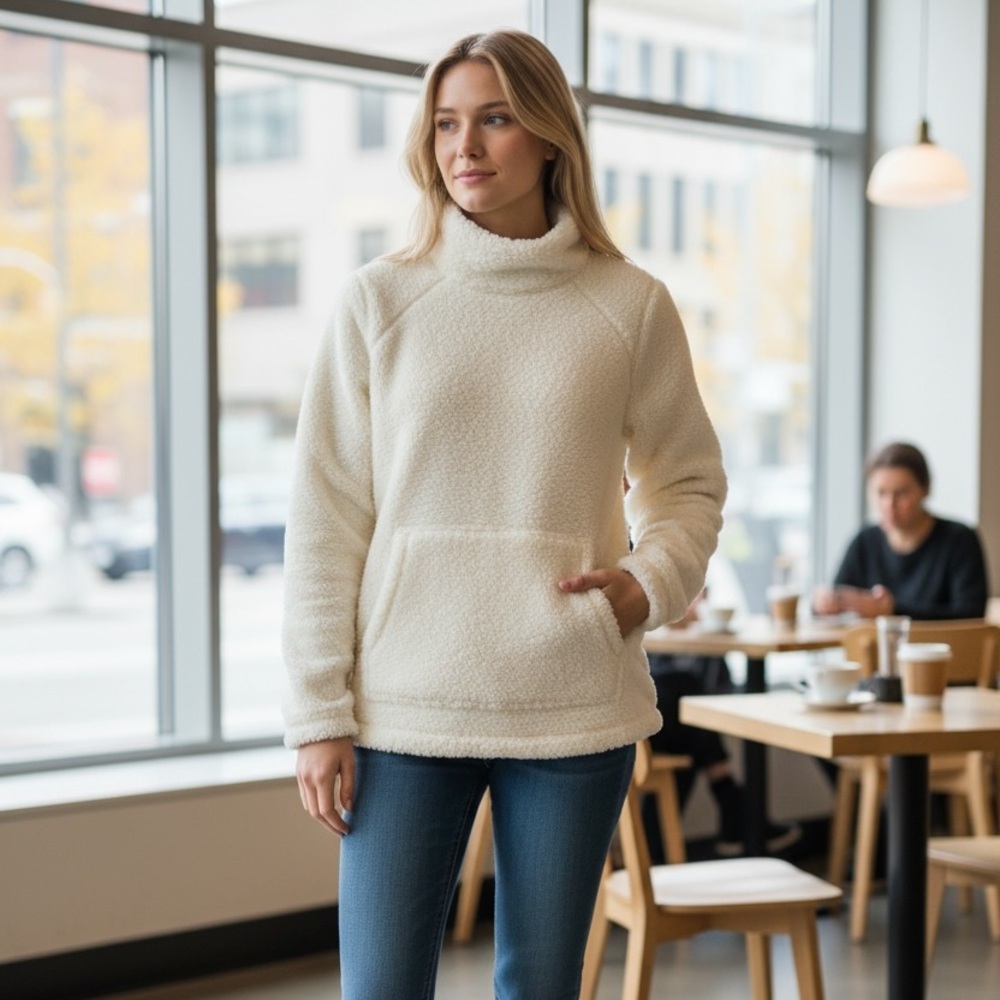 St. John's Bay White/off white Turtleneck Sweater